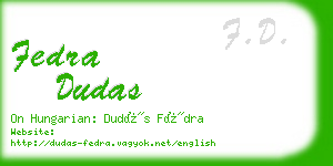 fedra dudas business card